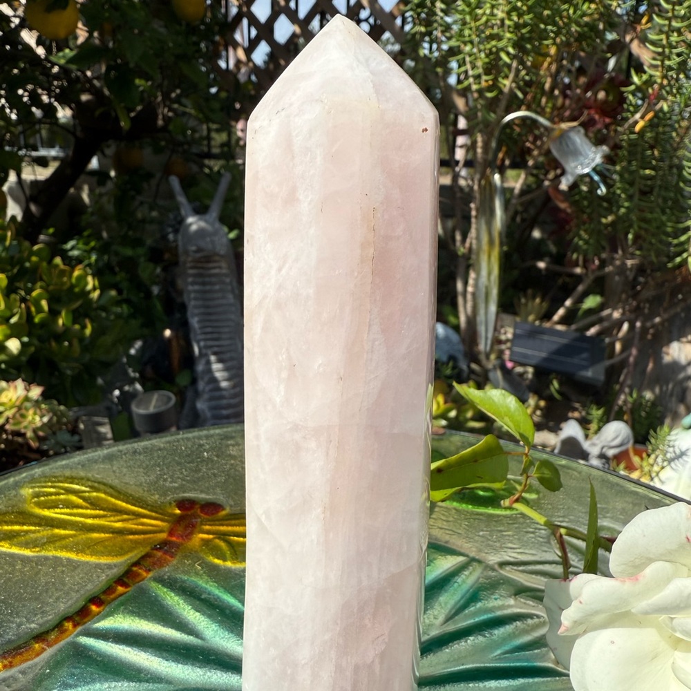 Elegant Rose Quartz Crystal Tower 6 inches